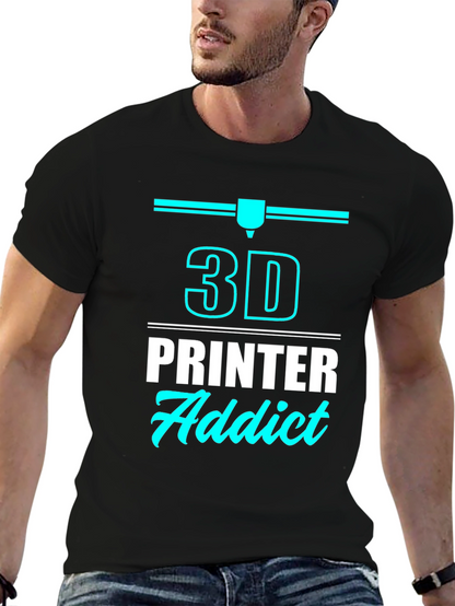 3D Printer Addict T-Shirt - Black