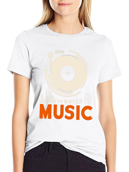 Music Lover Graphic Tee - Black Cotton T-Shirt