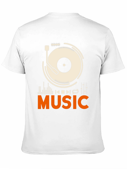 Music Lover Graphic Tee - Black Cotton T-Shirt