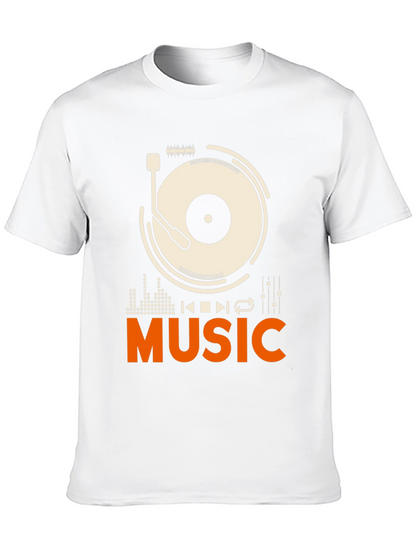Music Lover Graphic Tee - Black Cotton T-Shirt