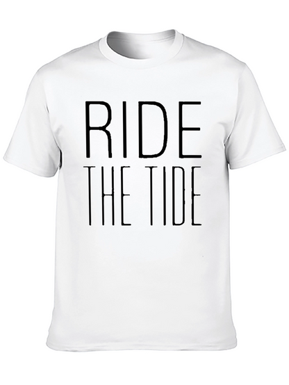 Ride the Tide Black Graphic T-Shirt