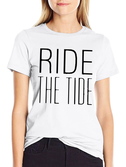 Ride the Tide Black Graphic T-Shirt