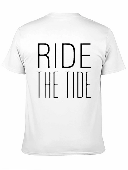 Ride the Tide Black Graphic T-Shirt