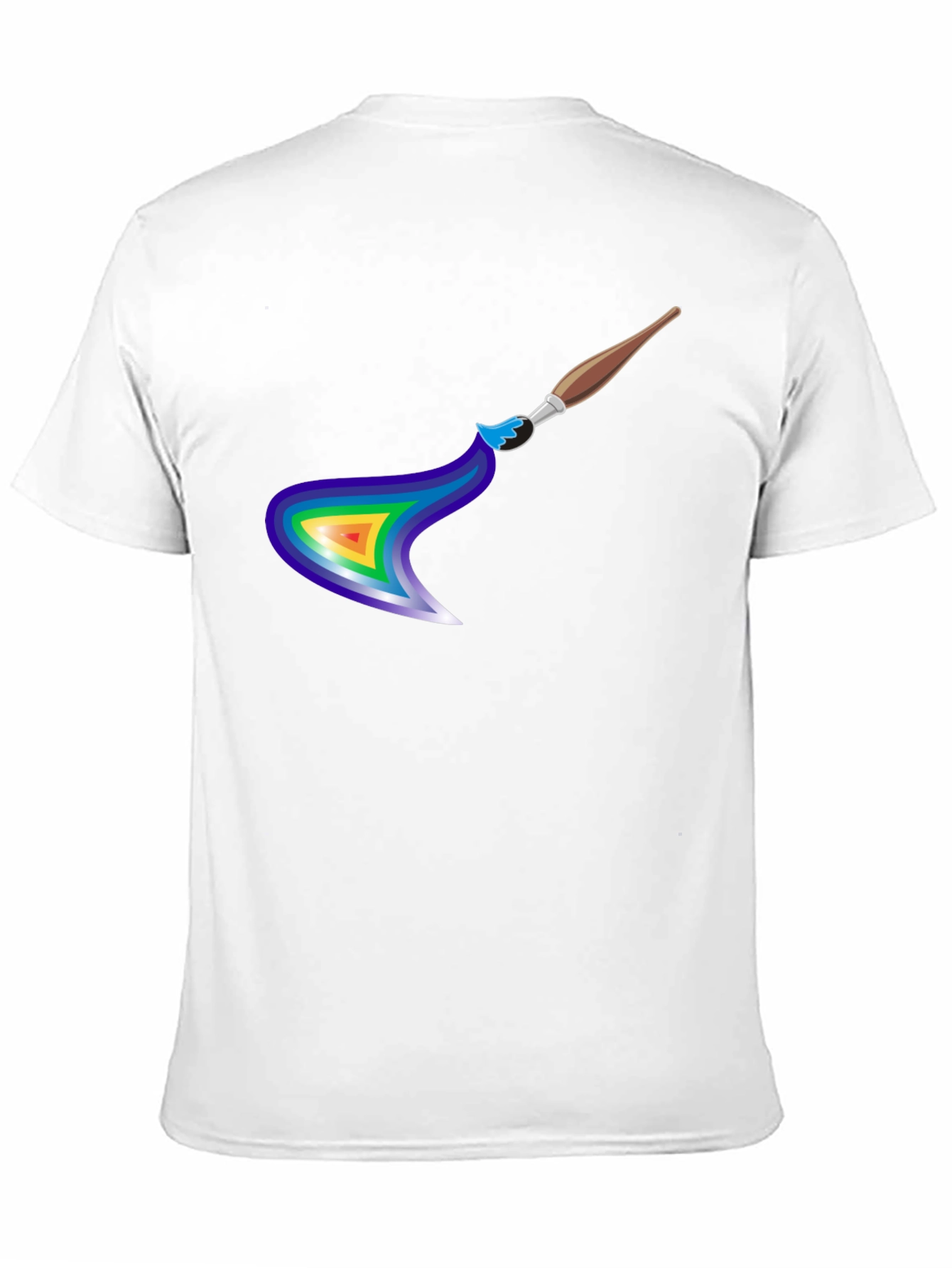 Rainbow Paintbrush Design T-Shirt