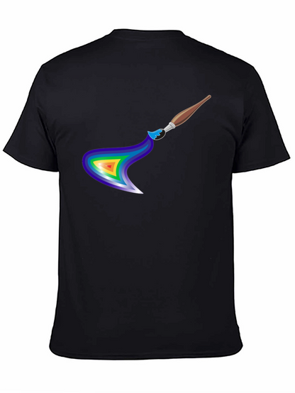 Rainbow Paintbrush Design T-Shirt