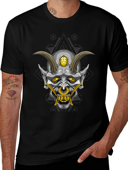 Black Oni Demon Graphic T-Shirt