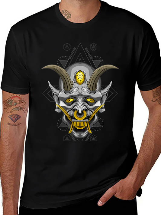 Black Oni Demon Graphic T-Shirt