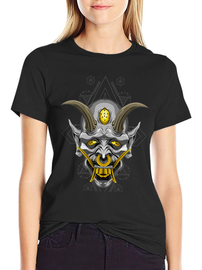 Black Oni Demon Graphic T-Shirt