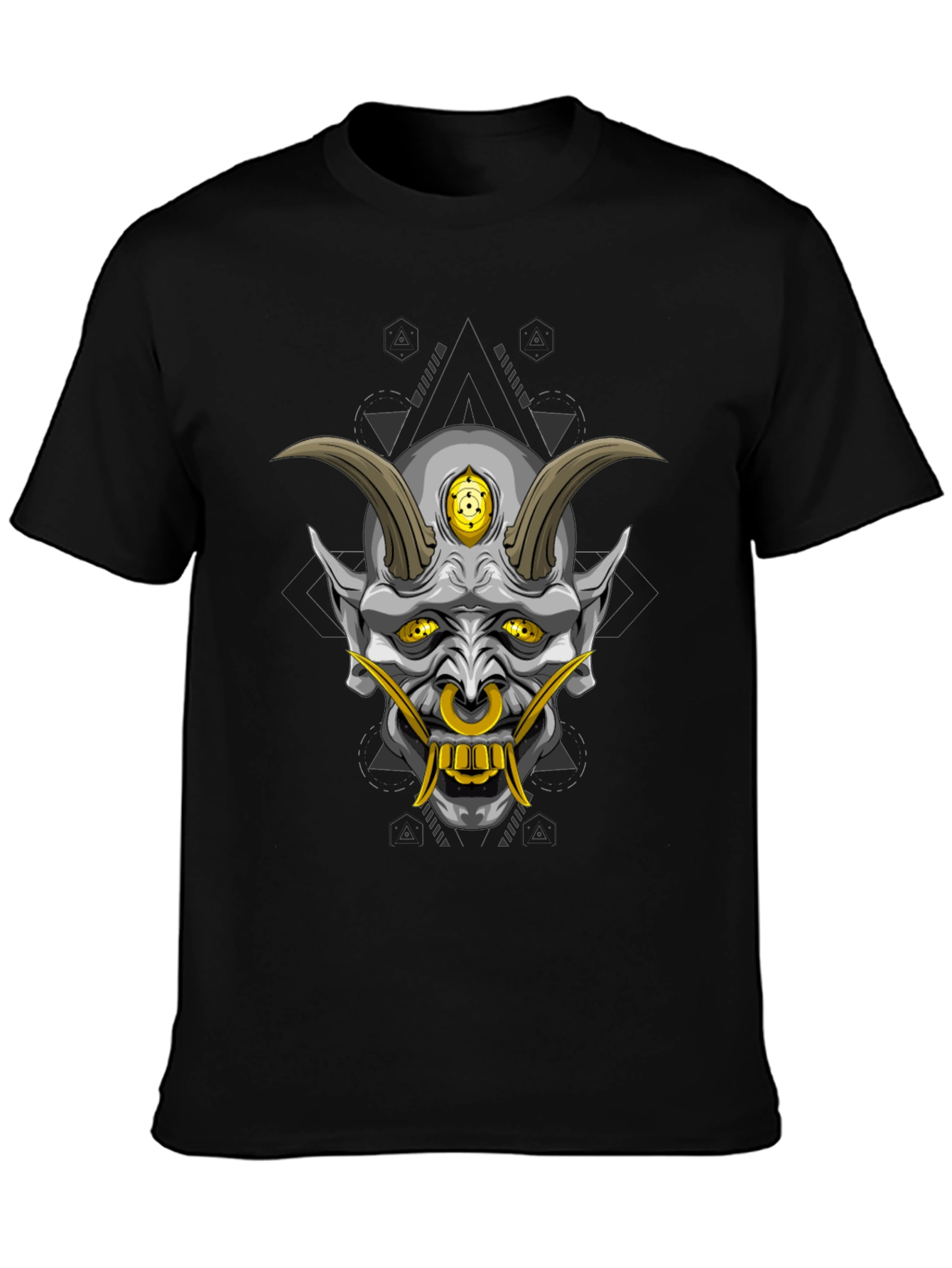 Black Oni Demon Graphic T-Shirt