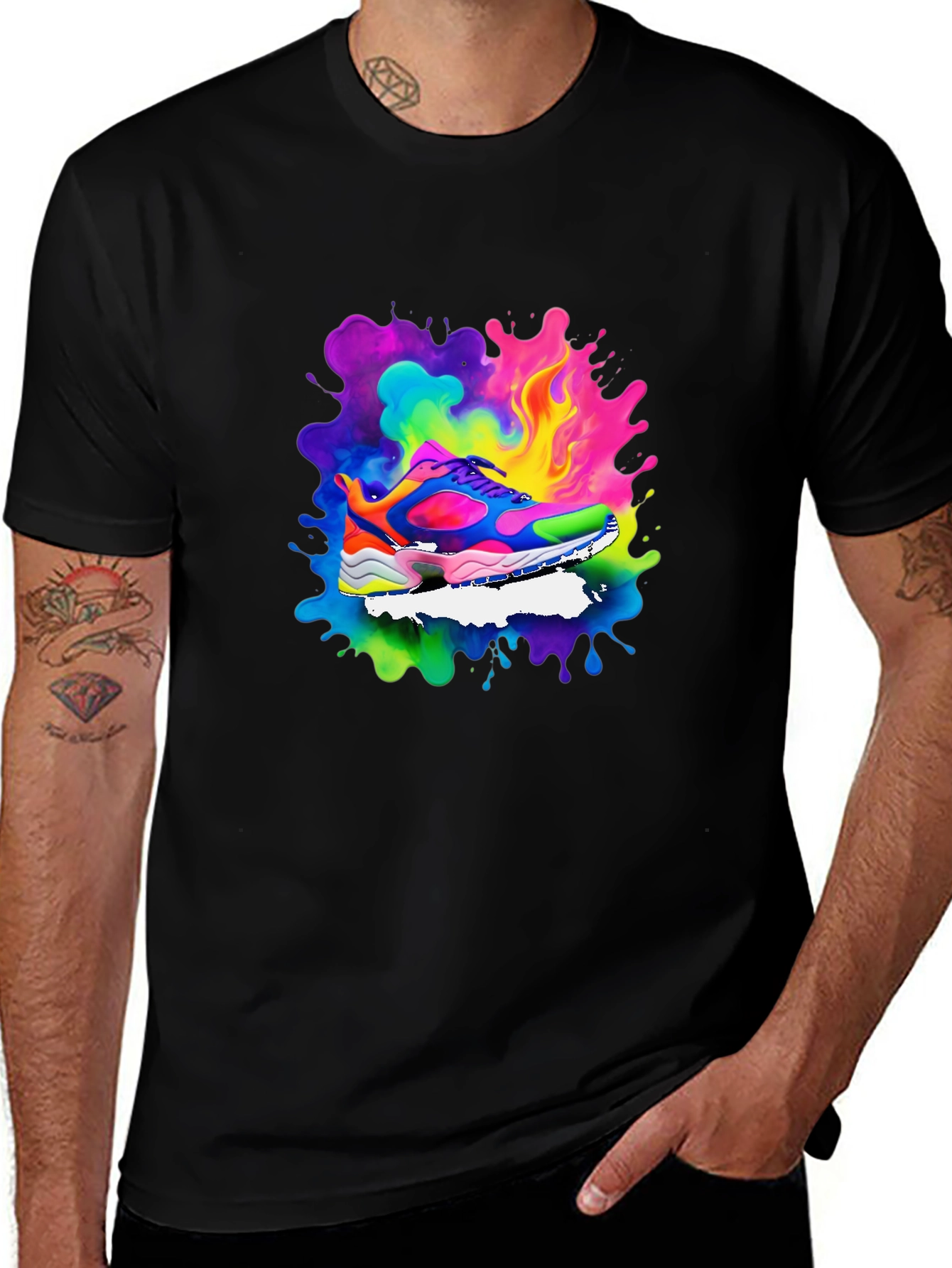 Colorful Shoe Graphic T-Shirt