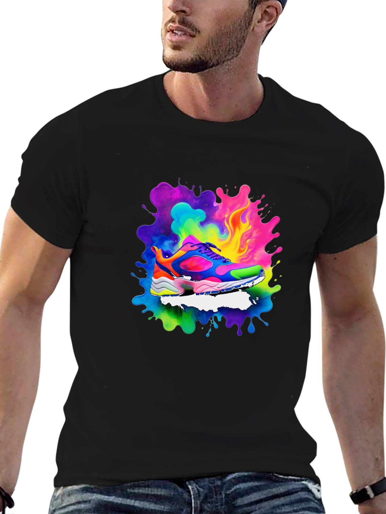 Colorful Shoe Graphic T-Shirt