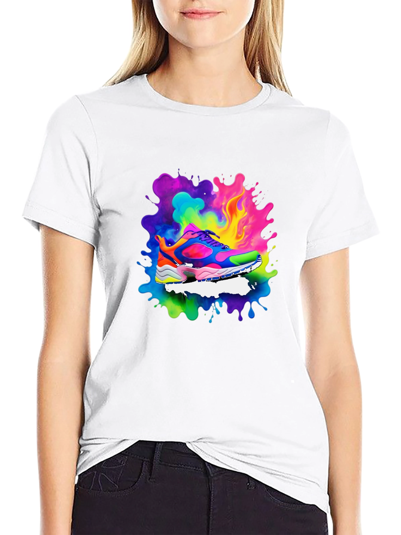 Colorful Shoe Graphic T-Shirt