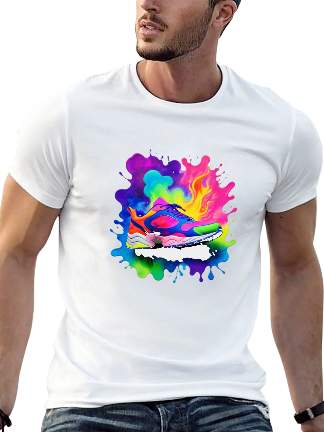 Colorful Shoe Graphic T-Shirt