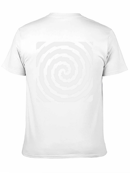 Hypnotic Swirl Black Tee - Stylish Optical Illusion Design