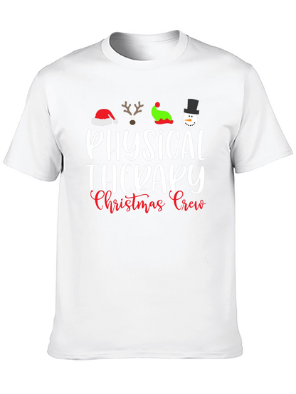 Physical Therapy Christmas Crew Black T-Shirt