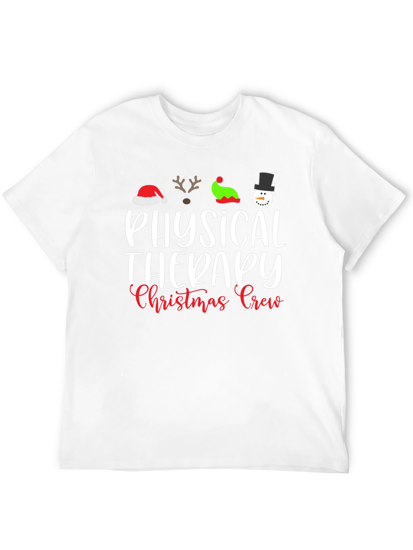 Physical Therapy Christmas Crew Black T-Shirt