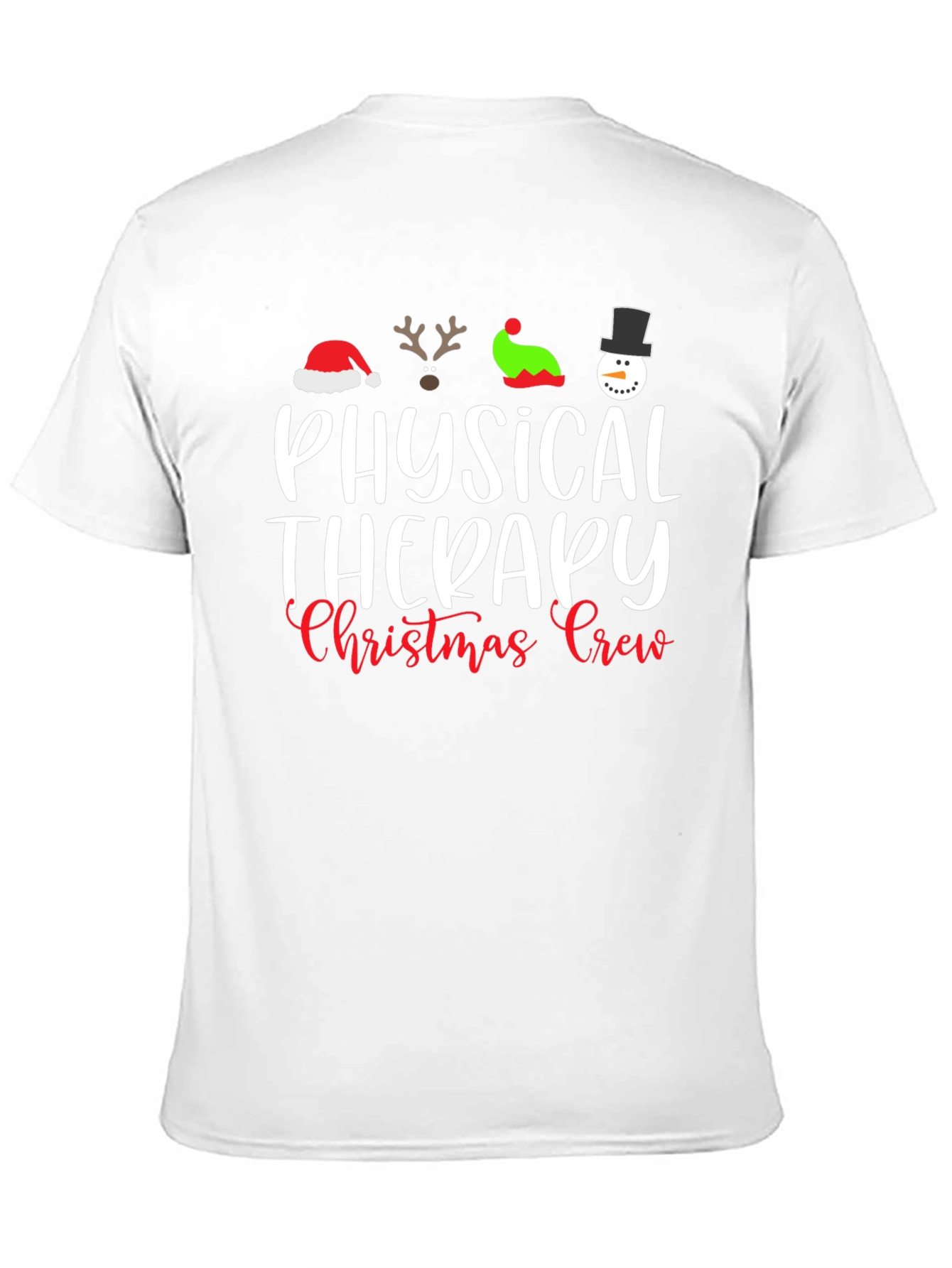 Physical Therapy Christmas Crew Black T-Shirt