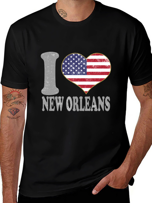 I Heart New Orleans T-Shirt Patriotic Tee