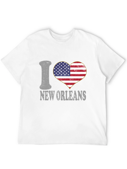I Heart New Orleans T-Shirt Patriotic Tee