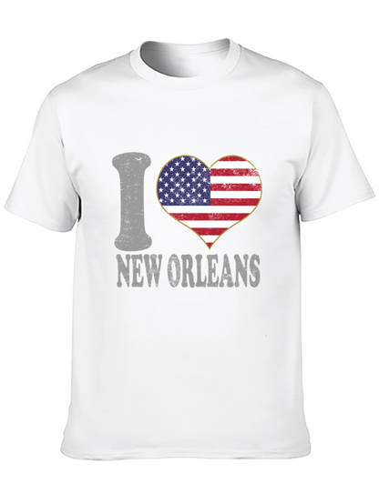 I Heart New Orleans T-Shirt Patriotic Tee