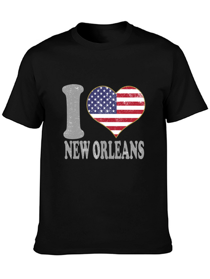 I Heart New Orleans T-Shirt Patriotic Tee