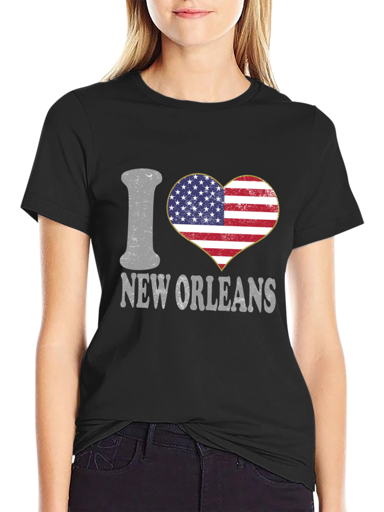 I Heart New Orleans T-Shirt Patriotic Tee