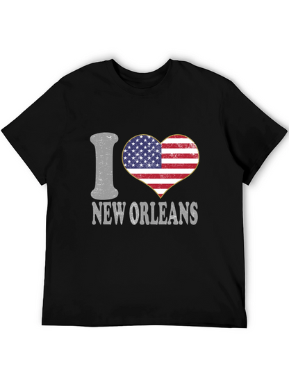 I Heart New Orleans T-Shirt Patriotic Tee