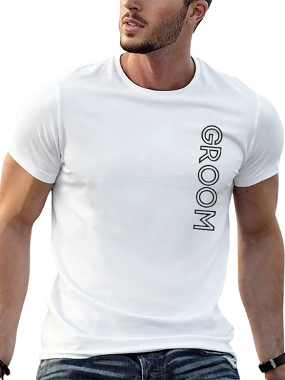Groom Black Crewneck T-Shirt