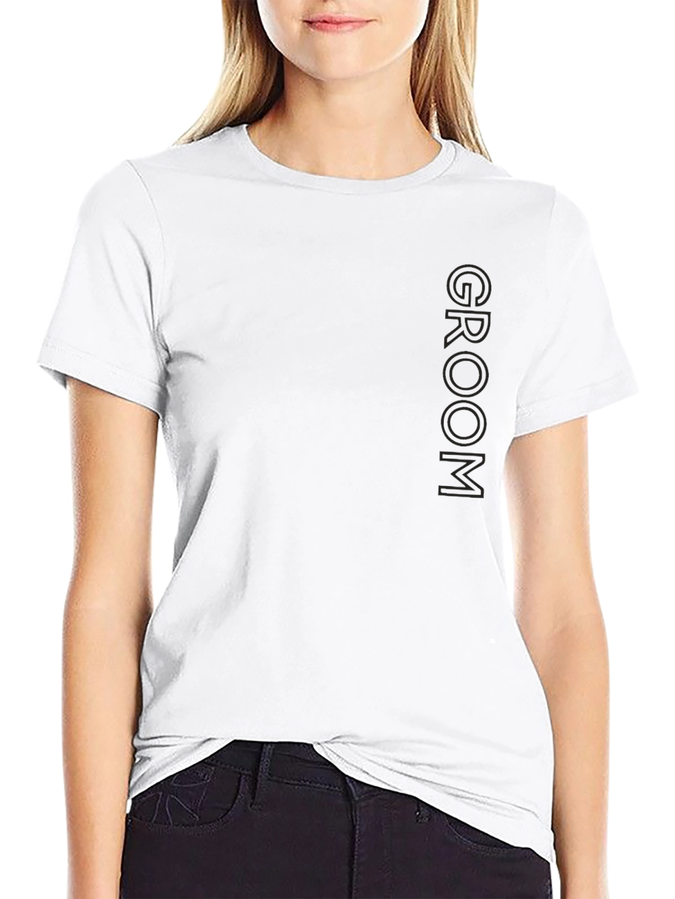 Groom Black Crewneck T-Shirt