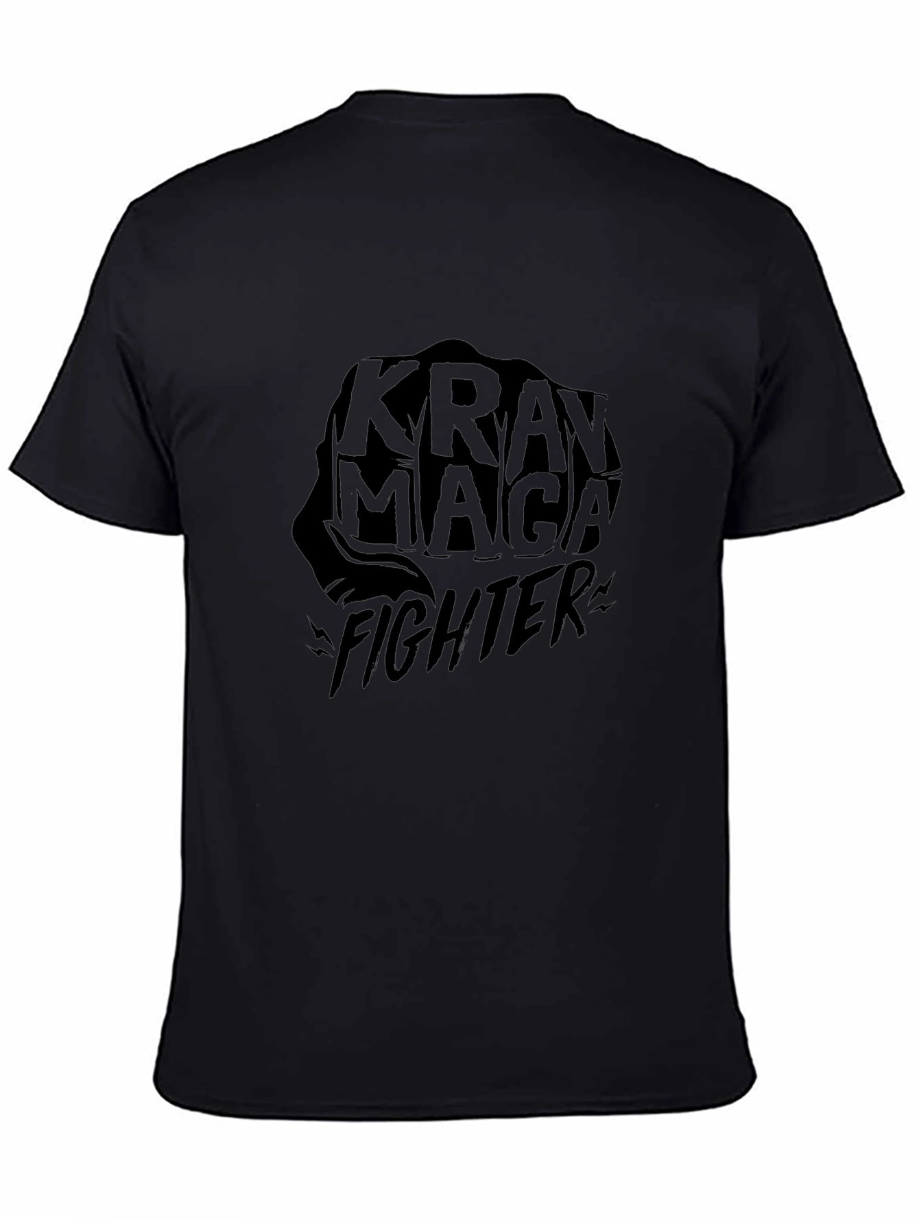 Krav Maga Fighter Black T-Shirt Martial Arts Graphic Tee