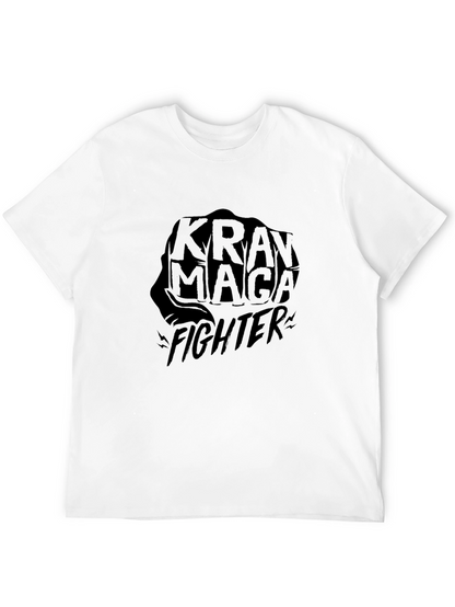 Krav Maga Fighter Black T-Shirt Martial Arts Graphic Tee