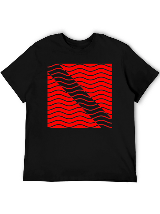 Abstract Wave Pattern Graphic T-Shirt