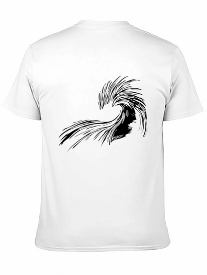 Stylish Black Wave Graphic Tee