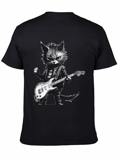 Cool Cat Guitarist Graphic Tee