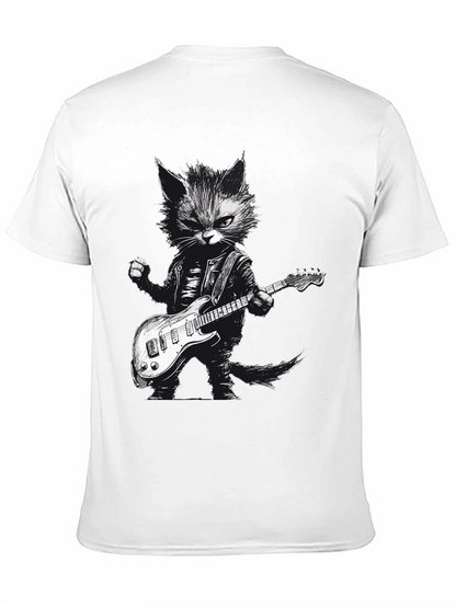 Cool Cat Guitarist Graphic Tee