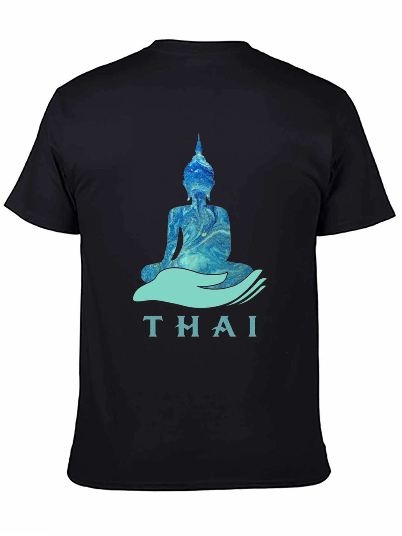 Thai Buddha Graphic T-Shirt - Black