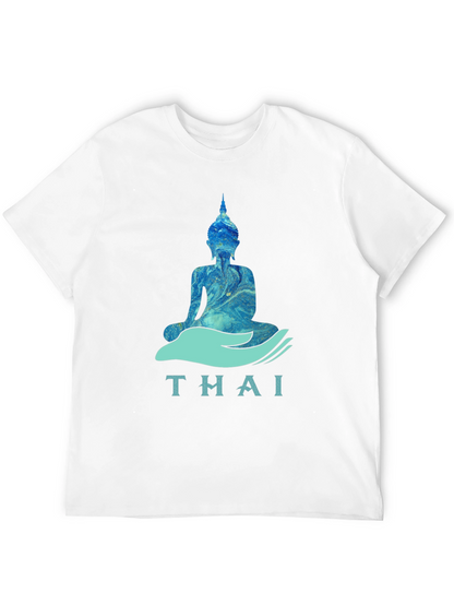 Thai Buddha Graphic T-Shirt - Black
