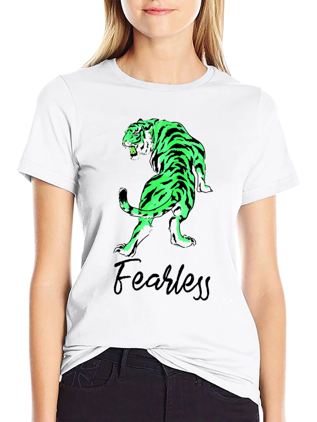 Fearless Tiger Graphic Tee - Black T-Shirt
