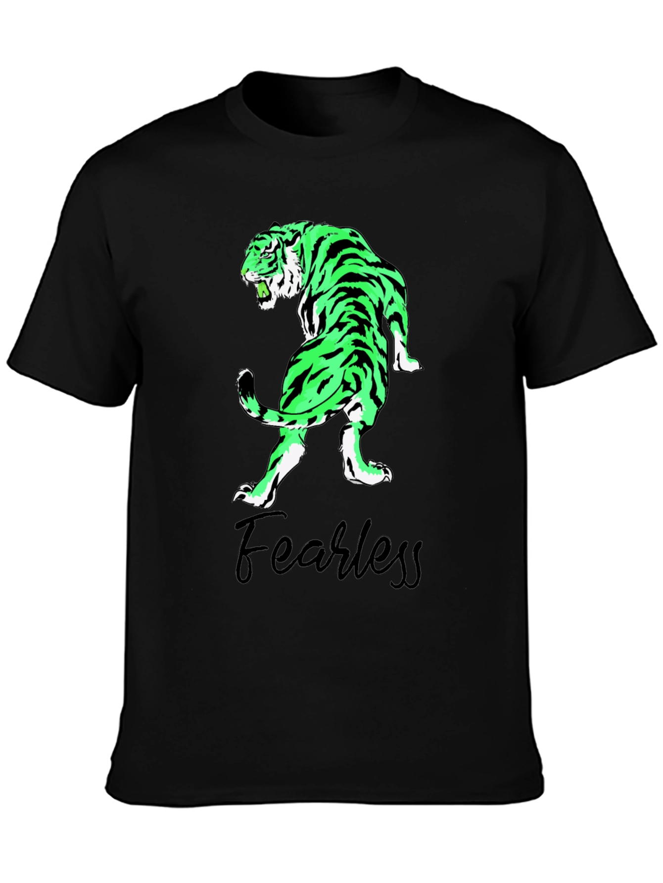 Fearless Tiger Graphic Tee - Black T-Shirt