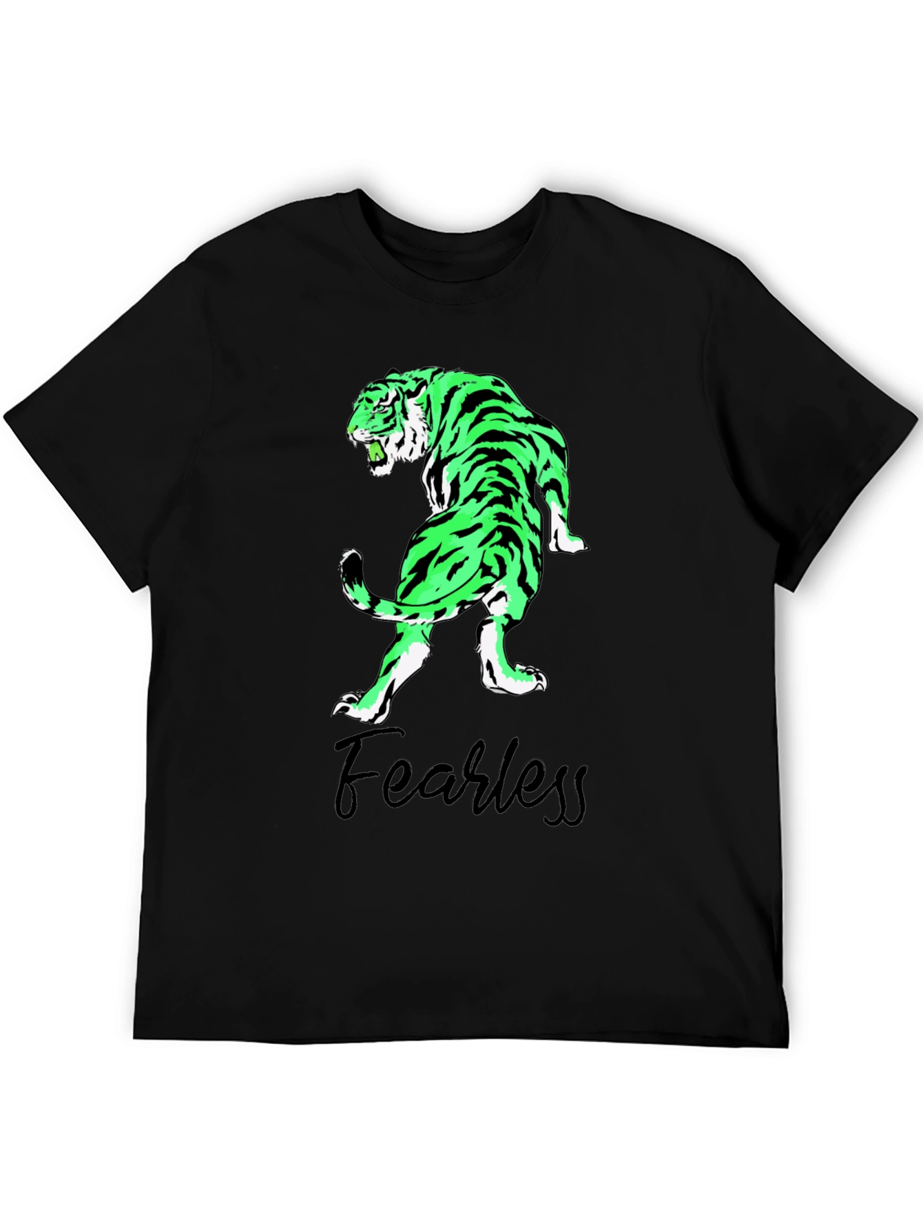 Fearless Tiger Graphic Tee - Black T-Shirt