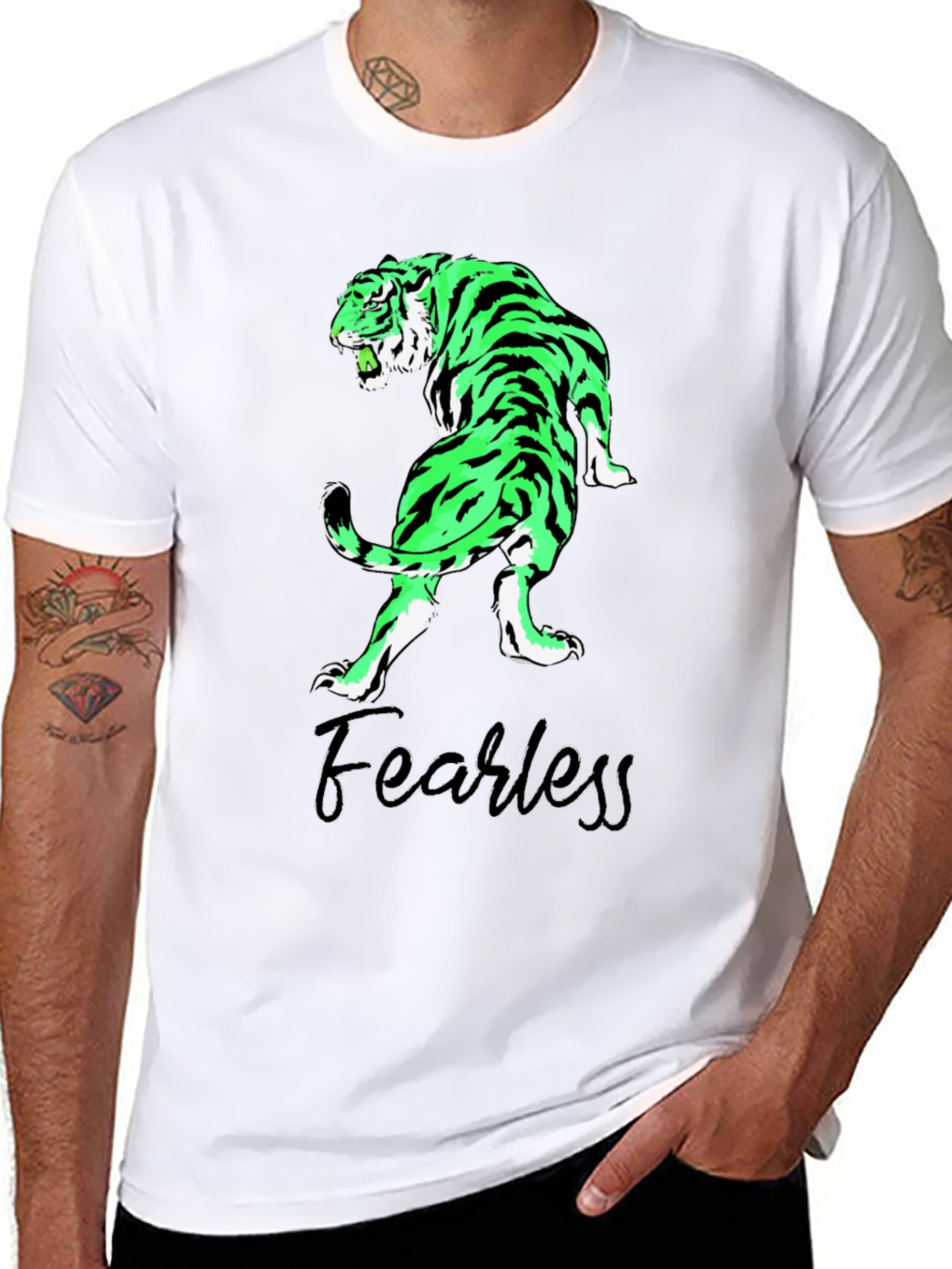 Fearless Tiger Graphic Tee - Black T-Shirt