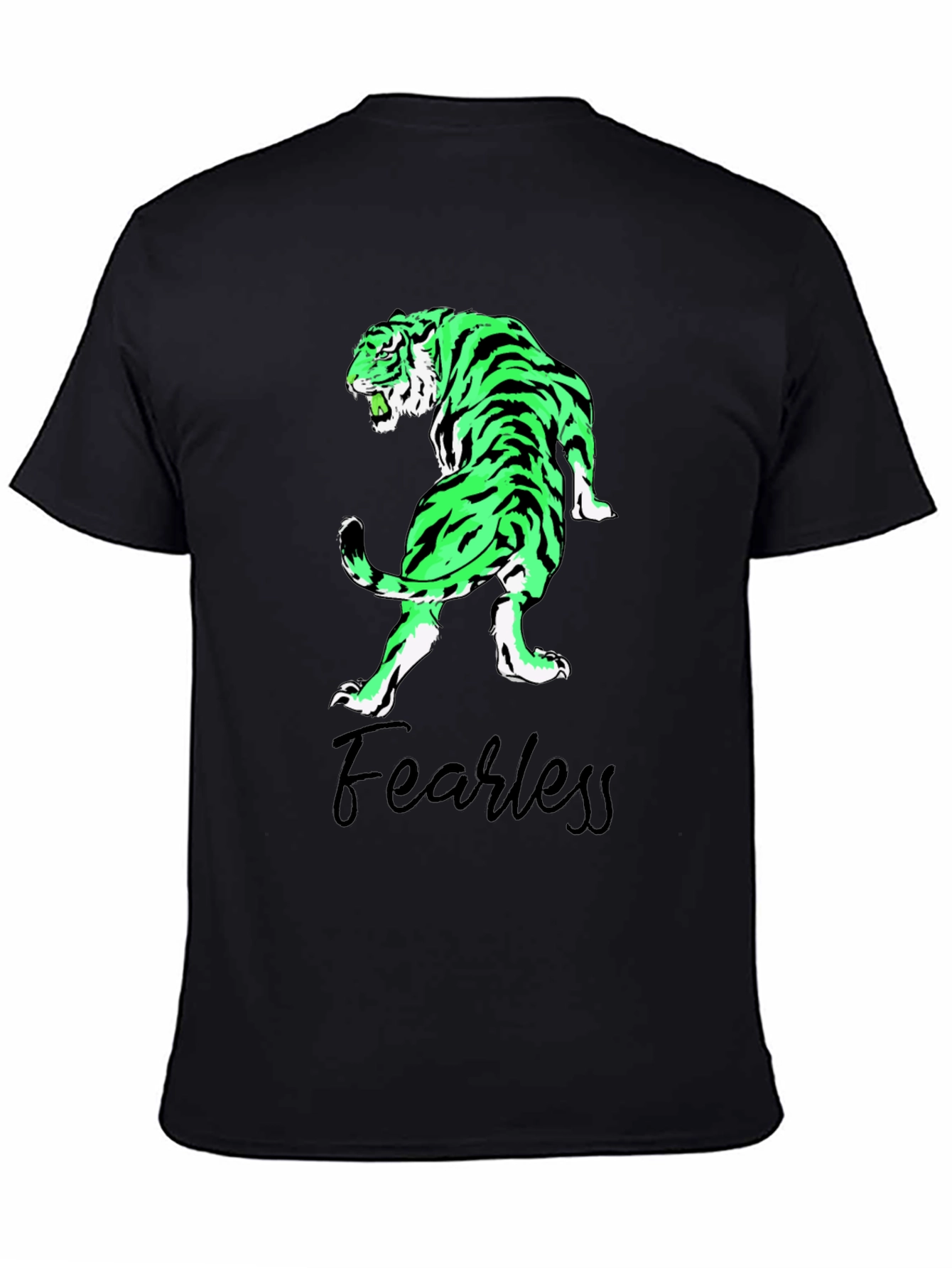 Fearless Tiger Graphic Tee - Black T-Shirt