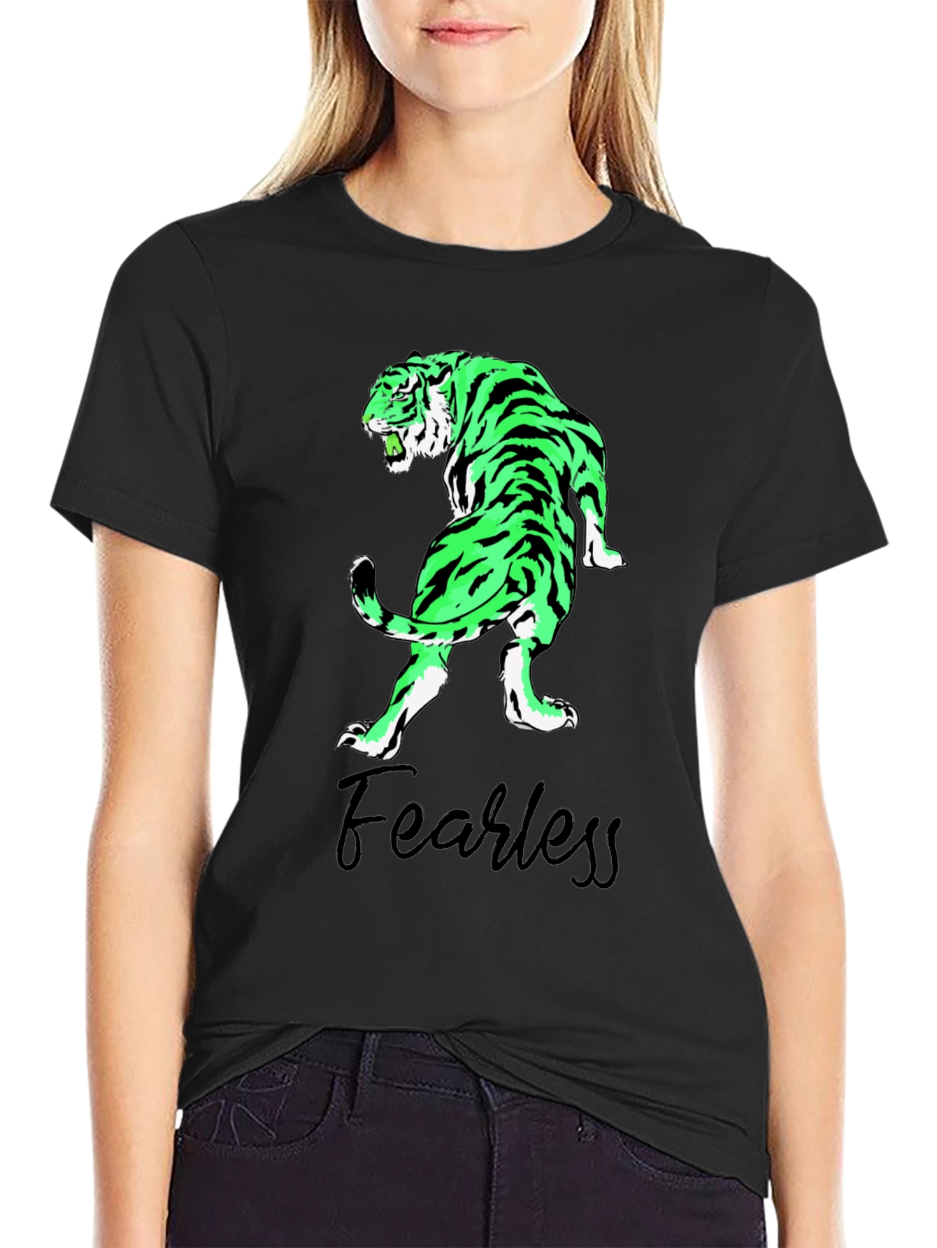 Fearless Tiger Graphic Tee - Black T-Shirt
