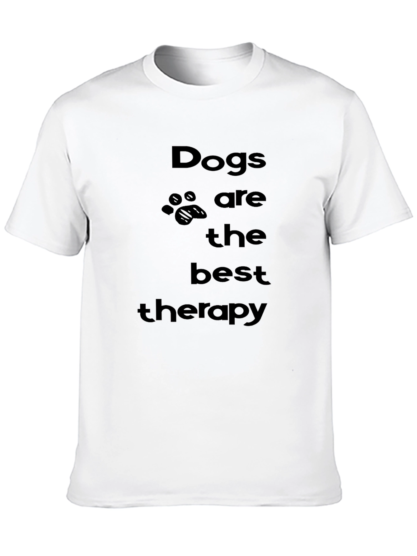 Dogs are the Best Therapy Black T-Shirt