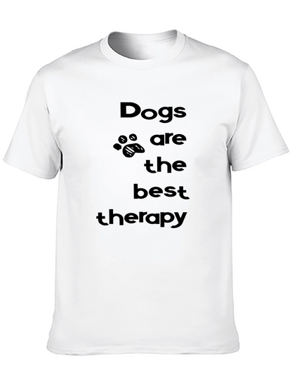 Dogs are the Best Therapy Black T-Shirt