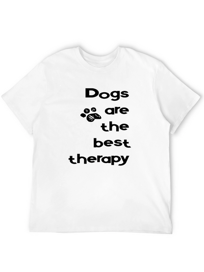 Dogs are the Best Therapy Black T-Shirt
