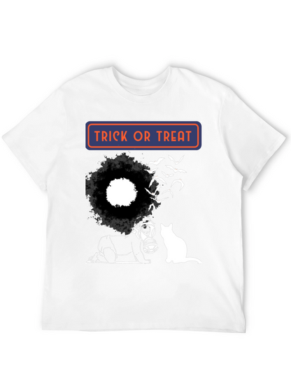 Halloween Trick or Treat T-Shirt with Cat