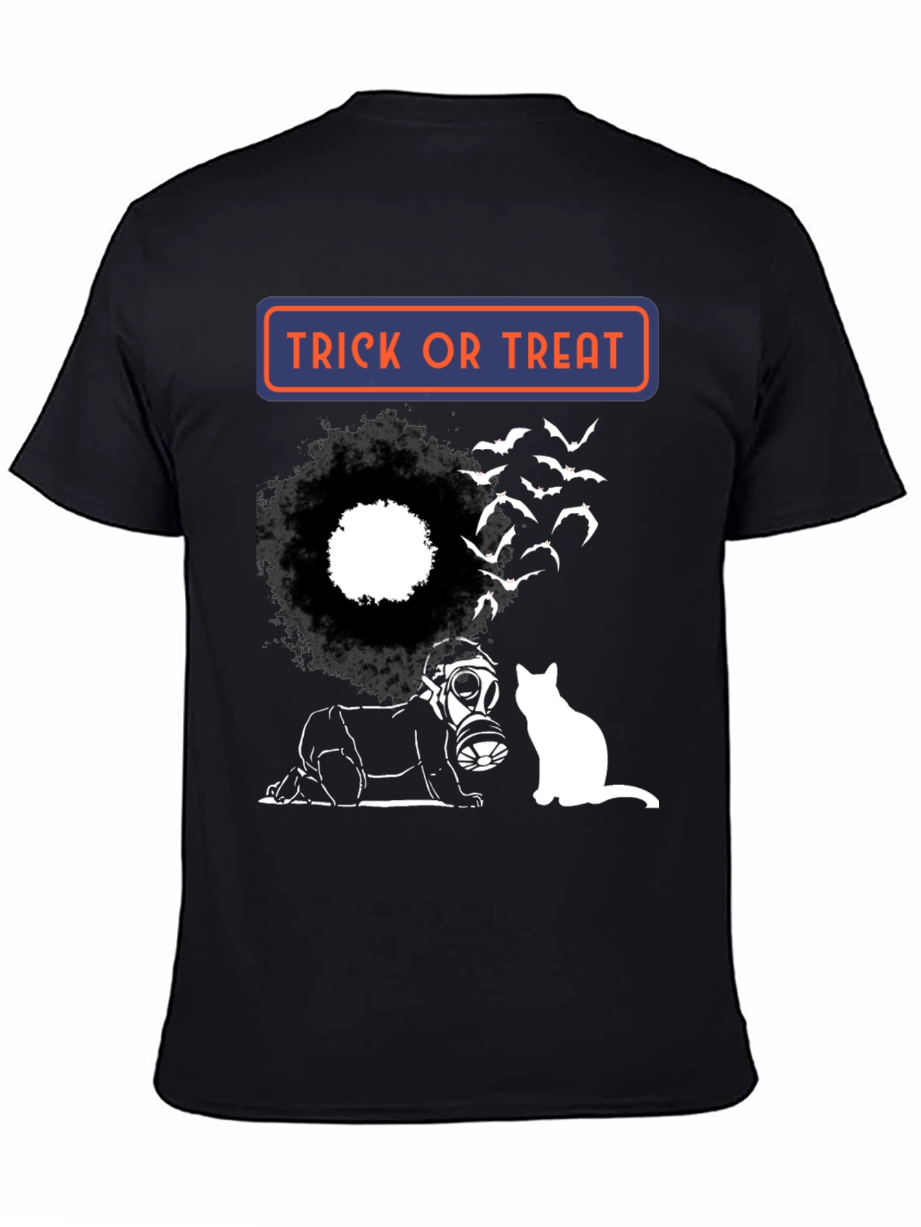 Halloween Trick or Treat T-Shirt with Cat