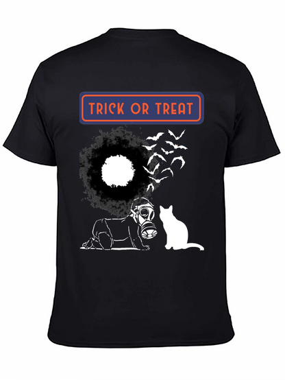 Halloween Trick or Treat T-Shirt with Cat