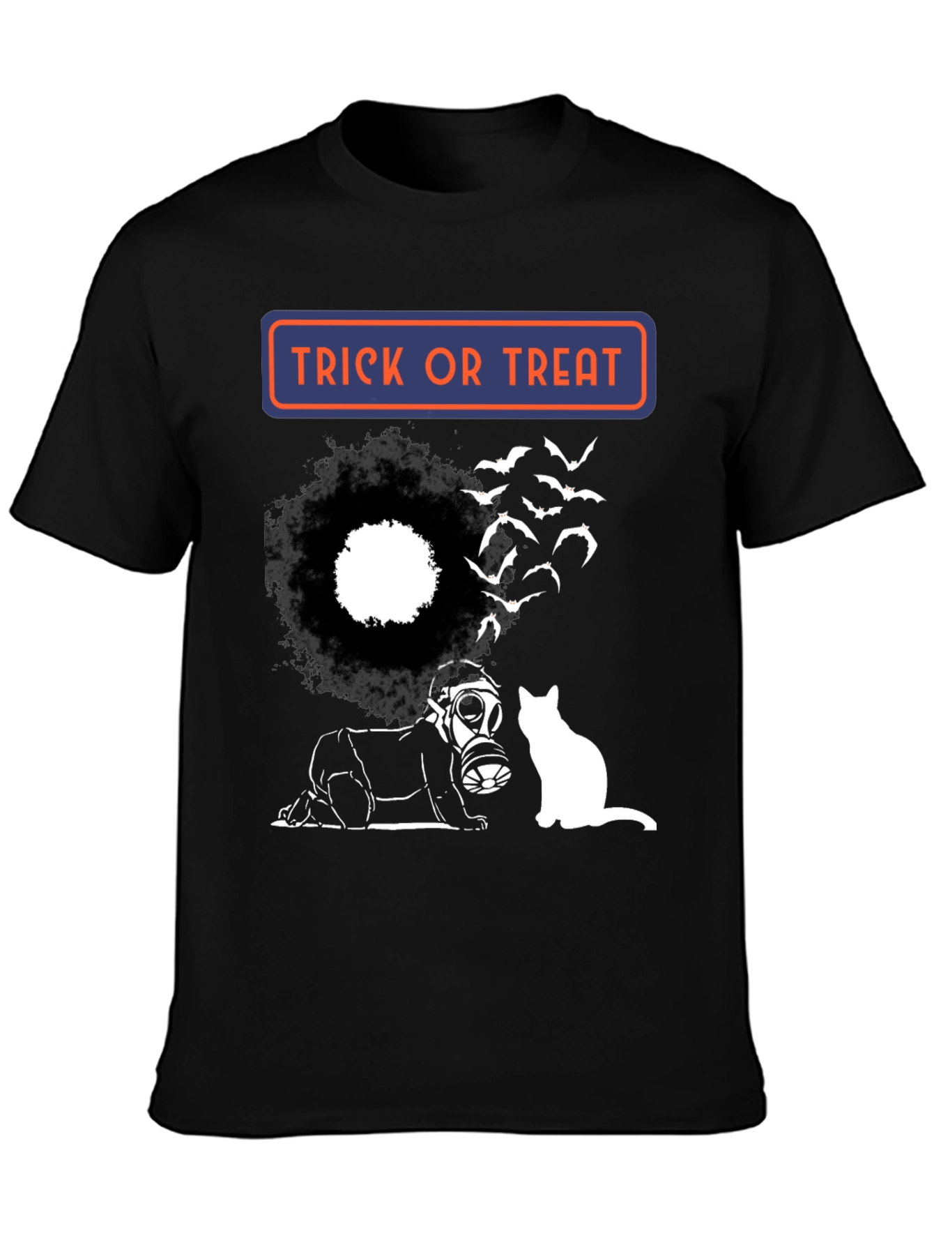 Halloween Trick or Treat T-Shirt with Cat
